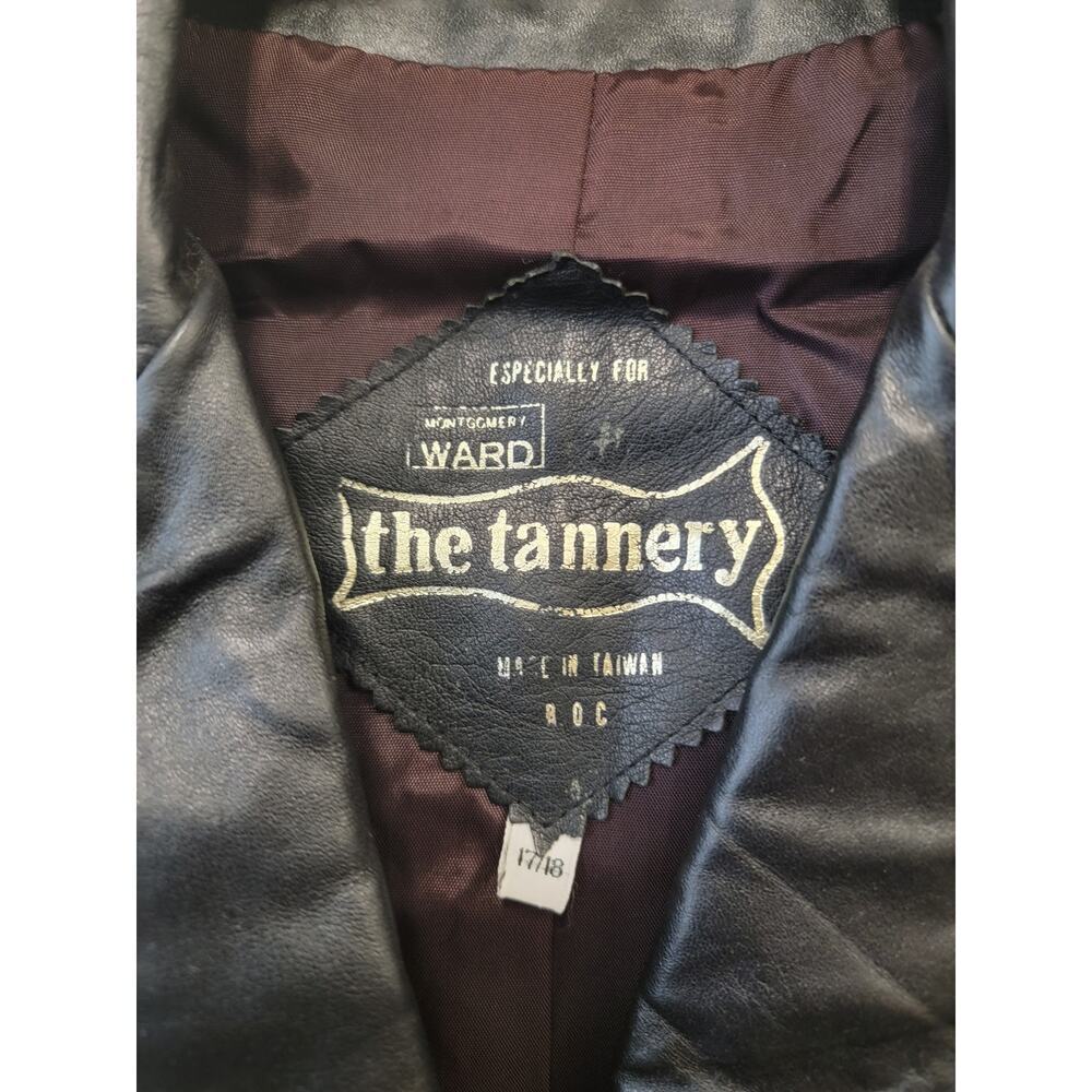 The Tannery by Montgomery Ward Black Leather Jacket - Picture 3 of 10